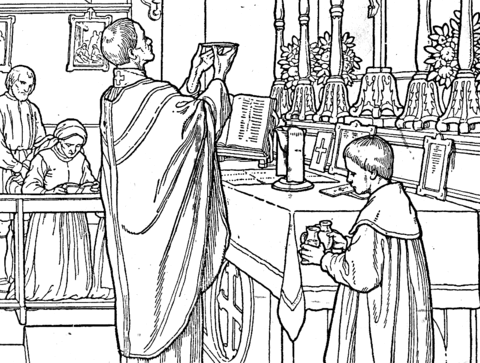 Preparation Of Consecration Coloring Page